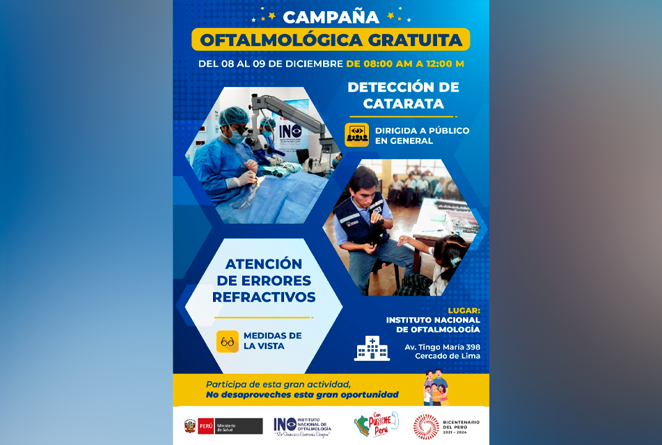 INO REALIZA CAMPAÑA OFTALMOLOGICA GRATUITA ESTE 8 Y 9 DE DICIEMBRE