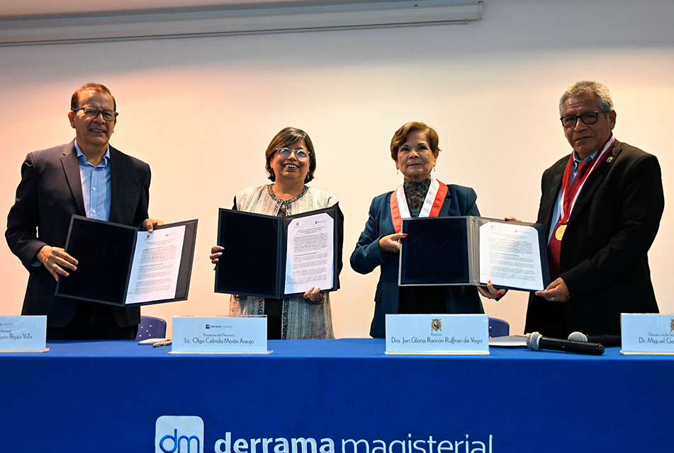 DERRAMA MAGISTERIAL Y UNMSM FIRMAN CONVENIO MARCO DE COOPERACIÓN INTERINSTITUCIONAL