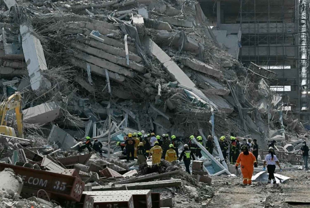 TAILANDIA : MÁS DE 40 OBREROS ATRAPADOS TRAS DERRUMBE DE EDIFICIO POR TERREMOTO