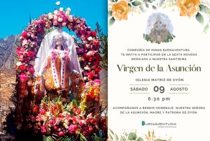 OYÓN REALIZARÁ LA SEXTA NOVENA CON LA COMPAÑÍA DE MINAS BUENAVENTURA EN HONOR A LA SANTÍSIMA VIRGEN DE LA ASUNCIÓN