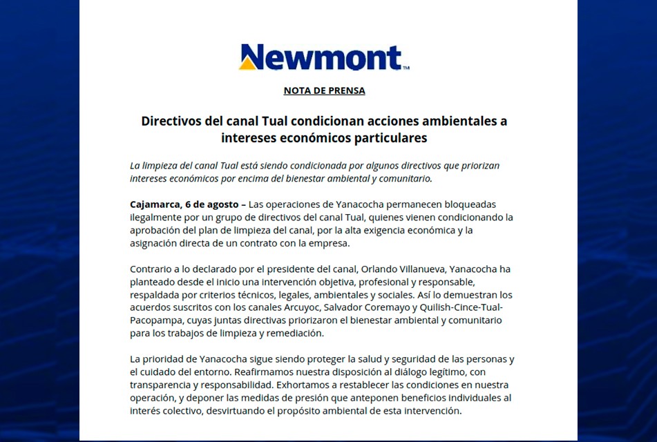DIRECTIVOS DEL CANAL TUAL CONDICIONAN ACCIONES AMBIENTALES A INTERESES ECONÓMICOS PARTICULARES