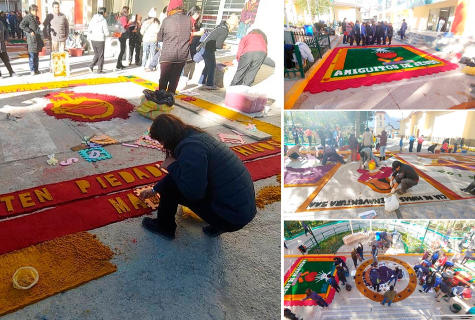 ARTE Y RELIGIOSIDAD SE UNEN ESTE VIERNES 15 EN LA ELABORACIÓN DE ALFOMBRAS FLORALES EN HOMENAJE A LA VIRGEN DE LA ASUNCIÓN DE OYÓN