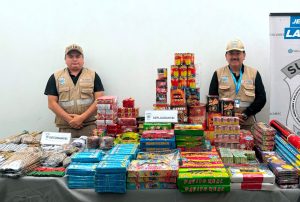 MÁS DE 190 KILOS DE PIROTÉCNICOS SON INCAUTADOS POR SUCAMEC EN MERCADOS Y AGENCIAS DE TRANSPORTE DE TRUJILLO Y CHICLAYO