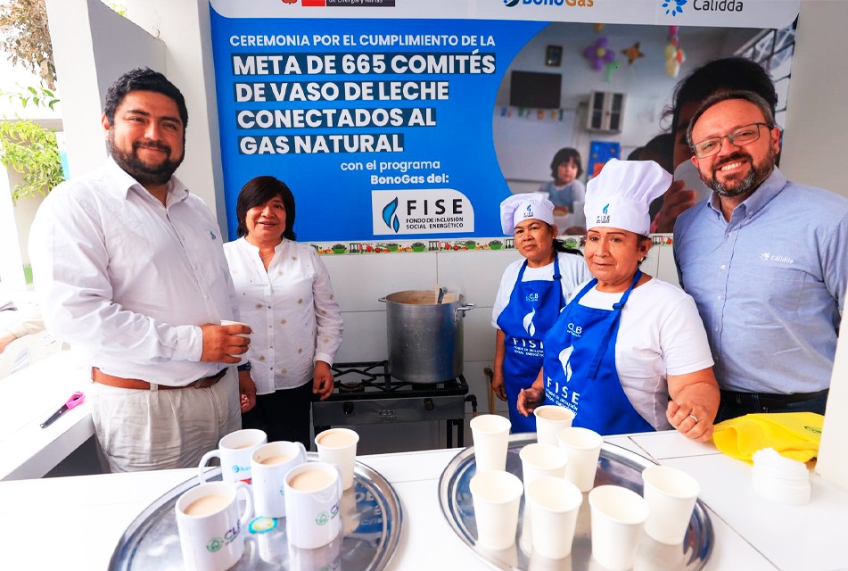 MINEM Y EL FISE SUPERAN META Y LLEGAN A 665 COMITÉS DE VASO DE LECHE CONECTADOS AL GAS NATURAL A NIVEL NACIONAL