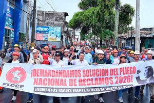 TRABAJADORES DE CONSTRUCCIÓN SE MOVILIZARON DEMANDANDO SOLUCIÓN AL PLIEGO NACIONAL DE RECLAMOS 2026