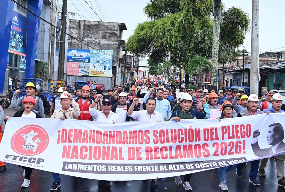 TRABAJADORES DE CONSTRUCCIÓN SE MOVILIZARON DEMANDANDO SOLUCIÓN AL PLIEGO NACIONAL DE RECLAMOS 2026