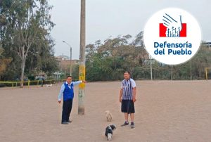 REUBICADO POSTE PELIGROSO EN LA CANCHA DEPORTIVA LA ALBORADA DE COMAS