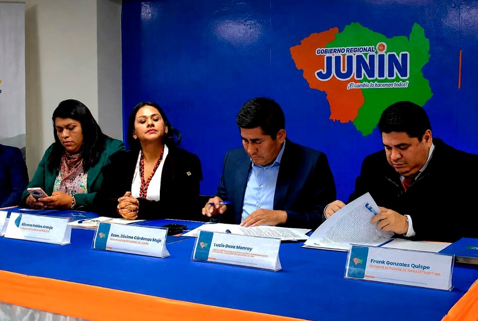 JUNÍN: FORMALIZAN ALIANZA PARA IMPULSAR EL FINANCIAMIENTO DEL MEJORAMIENTO DE LA TRANSITABILIDAD VIAL INTERURBANA DE LA CARRETERA DEPARTAMENTAL JU-104