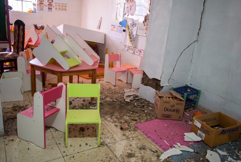 SISMO EN JUNÍN AFECTÓ A 22 COLEGIOS QUE ALBERGAN A MÁS DE DOS MIL ESCOLARES